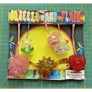 Vintage Squeeze & Flash Glow Sticks Vending Machine Display Board #444